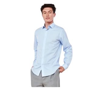 Men’s NWT Quince organic cotton stretch Oxford shirt light blue size medium